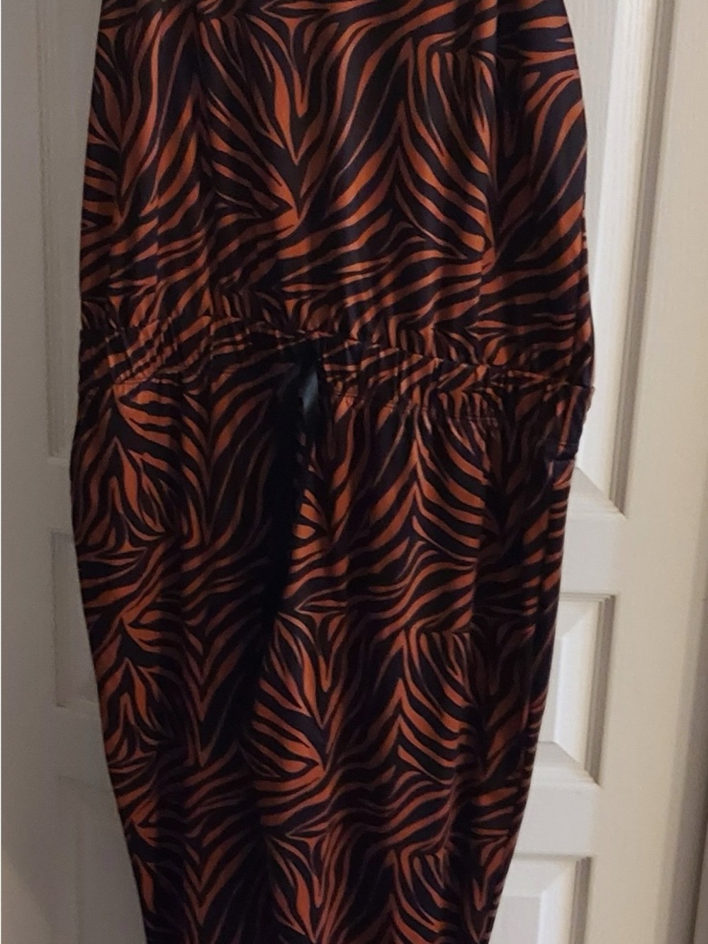 Orange and Black Zebra Print Dress